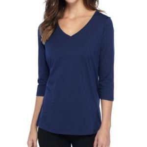 🆕️ HUE V Neck 3/4 Sleeve Tee